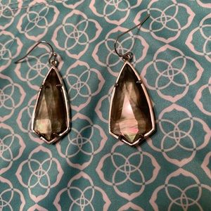 Kendra Scott Black Mother of Pearl Carla Earrings